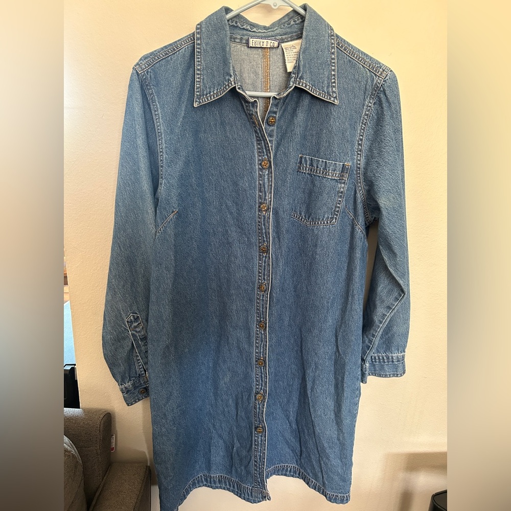 Vintage Erika and Co. Blue Denim Mini Dress